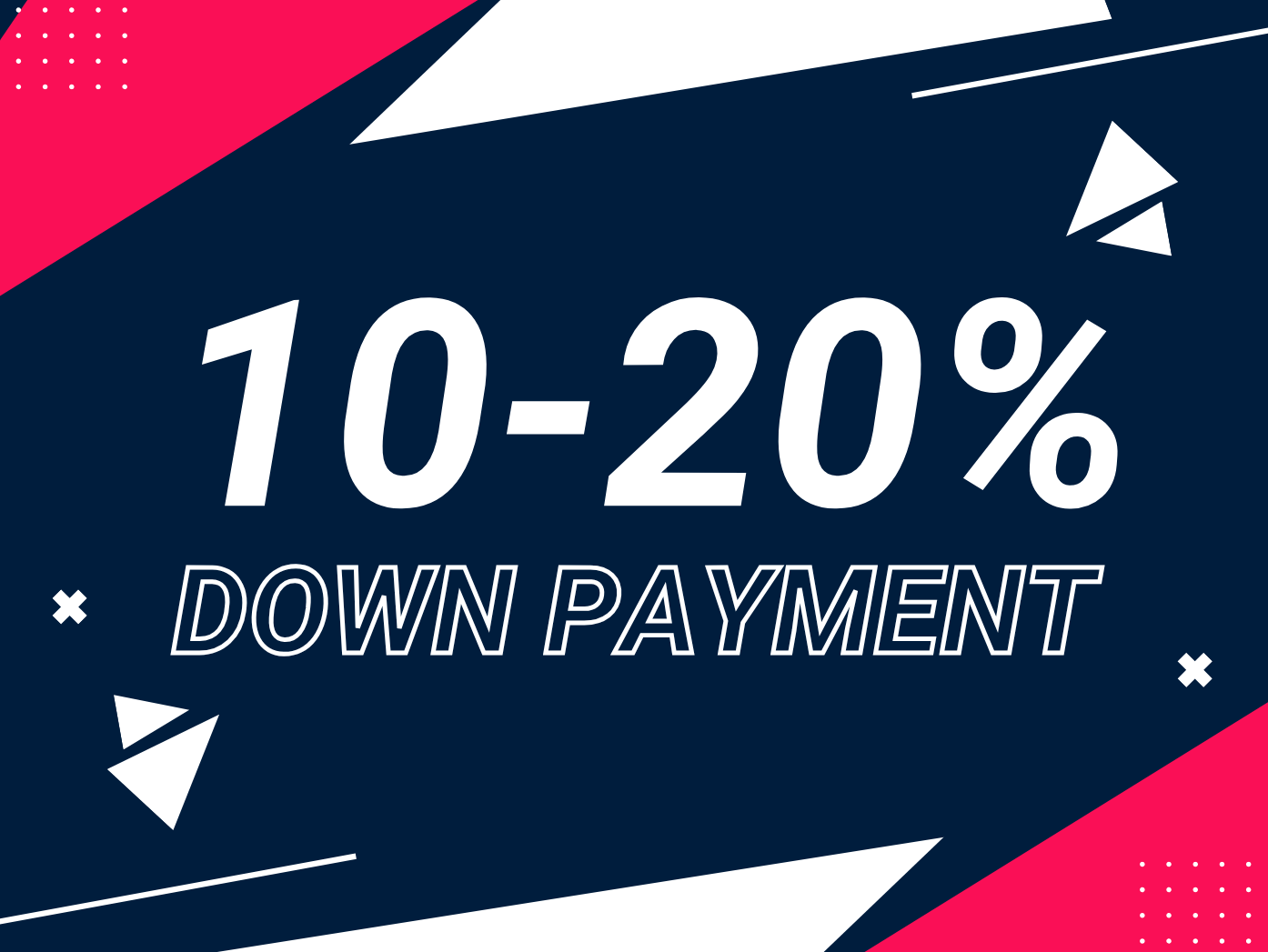 10-20% down payment